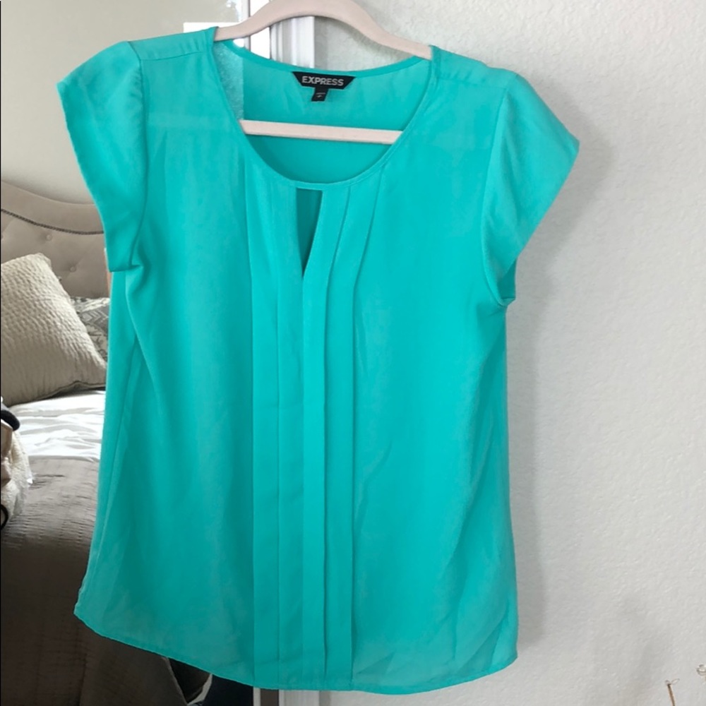 Express teal blouse
